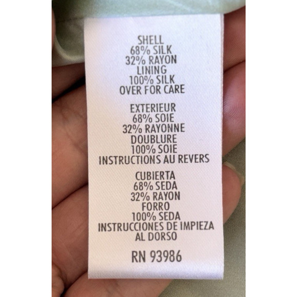 Silk Floral Chiffon Slip Dress Layered Fairy Grunge Ethereal Vintage Y2K Green 2 - Picture 6 of 7